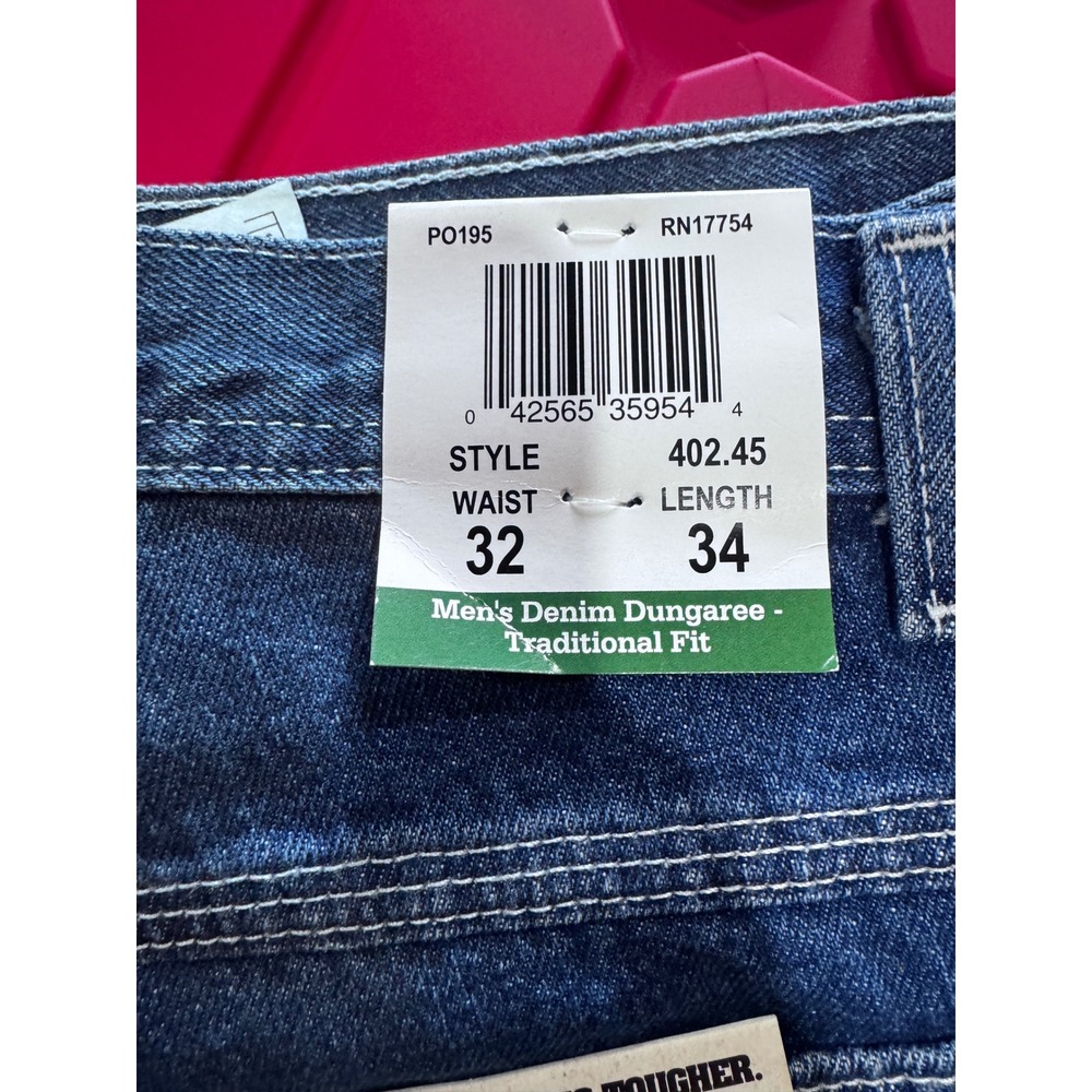 Key Industries Mens Denim Dungaree Traditional Fit Carpenter Jeans 32x34 402.45
